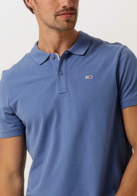 TOMMY JEANS Polo TJM SLIM PLACKET POLO en bleu - large