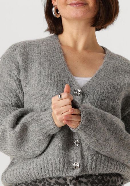 Y.A.S. Gilet YASVIGGA LS KNIT CARDIGAN en gris - large