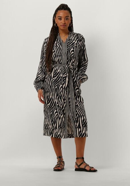 Zwarte STELLA FOREST Midi jurk E24RO053 Zwarte STELLA FOREST Midi jurk E24RO053 - large