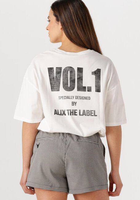 Witte ALIX THE LABEL T-shirt LADIES KNITTED POLAROID TSHIRT - large