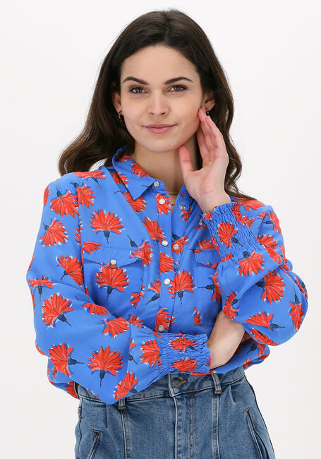 POM AMSTERDAM MILA FLOWERS Blouses en bleu - large