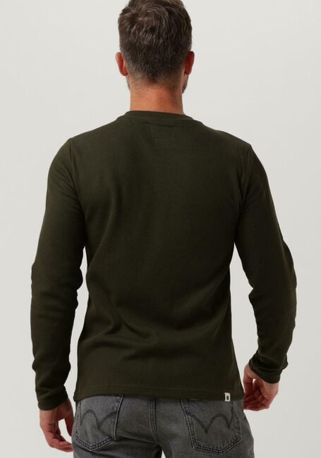 Donkergroene ANERKJENDT Trui AKSILO LS WAFFLE TEE - large