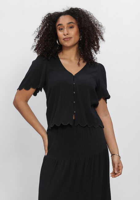 Zwarte OBJECT Vest OBJSANNE 2/4 LO V-NECK TOP - large