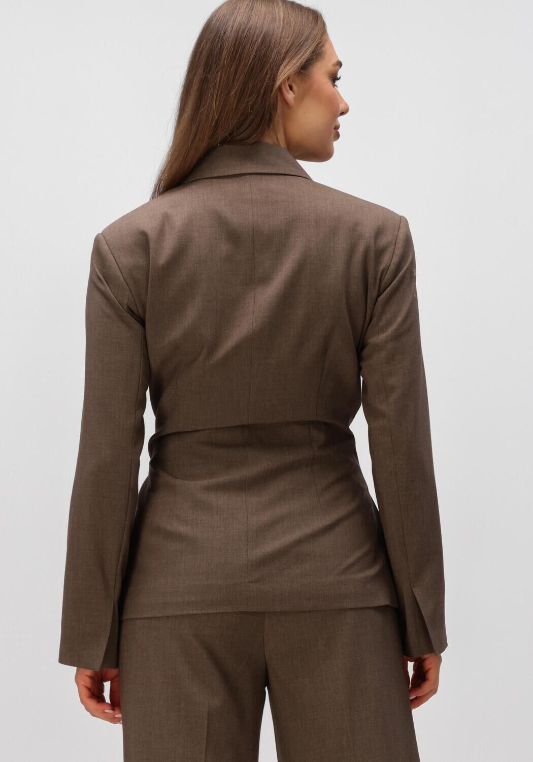 SECOND FEMALE DAKOTA WRAP BLAZER Blazers en marron - large