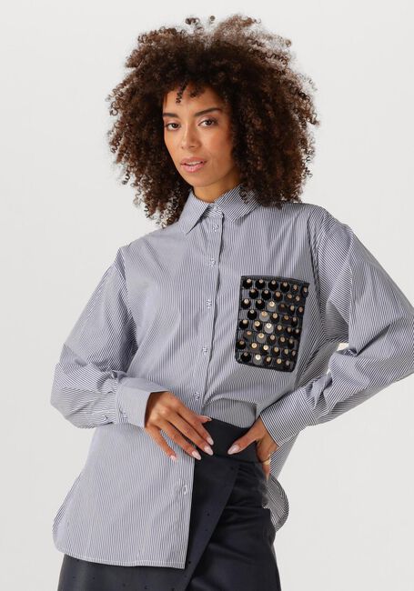 JANSEN AMSTERDAM GOLDIE BLOUSE CS3 726 SEQUINS POCKET Blouses en multicolore - large