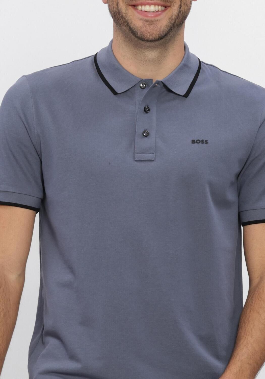 BOSS BLACK Polo PARLAY 190 en bleu - large