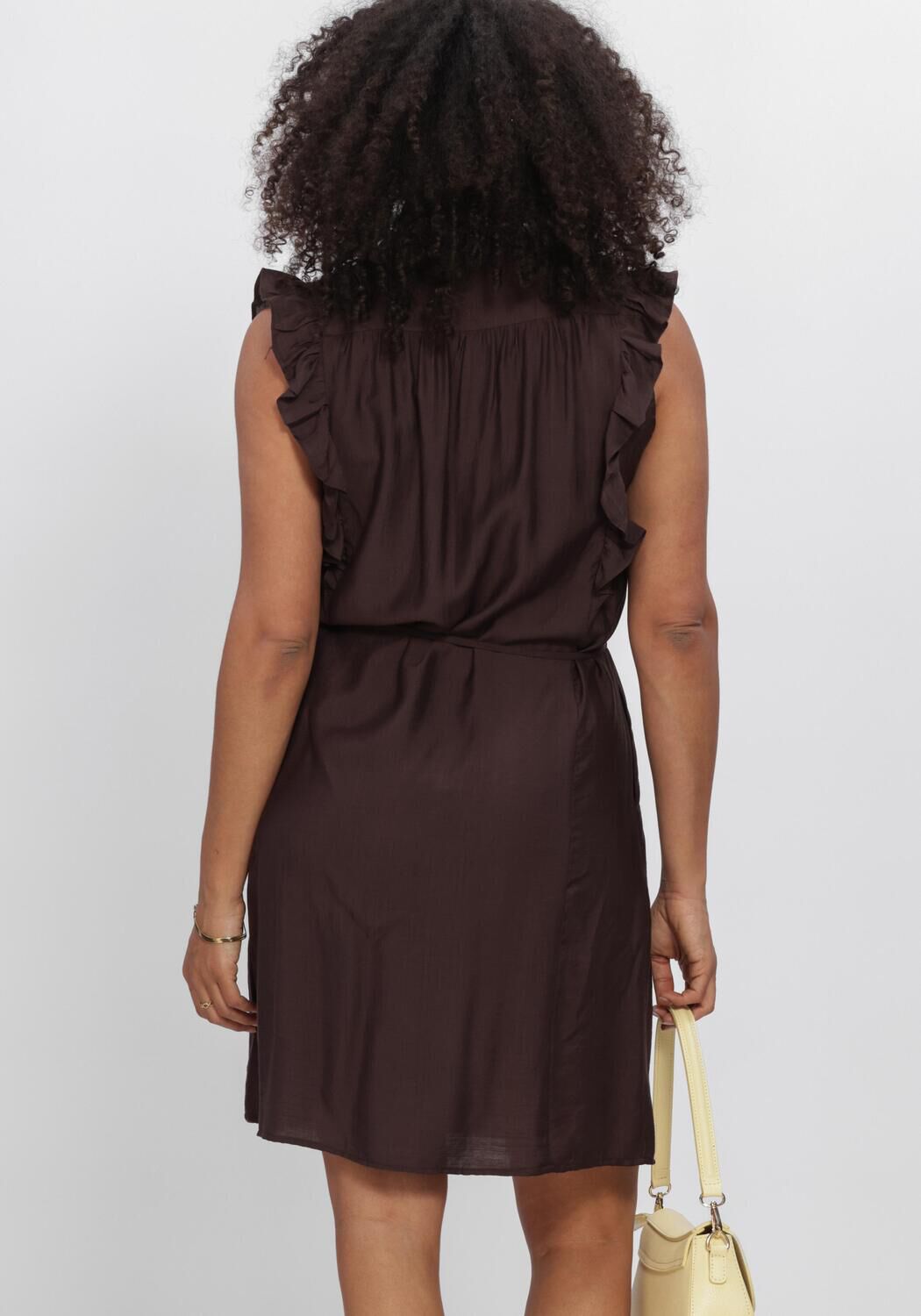CO'COUTURE Mini robe HERACC FRILL SS CROP V-DRESS en marron - large