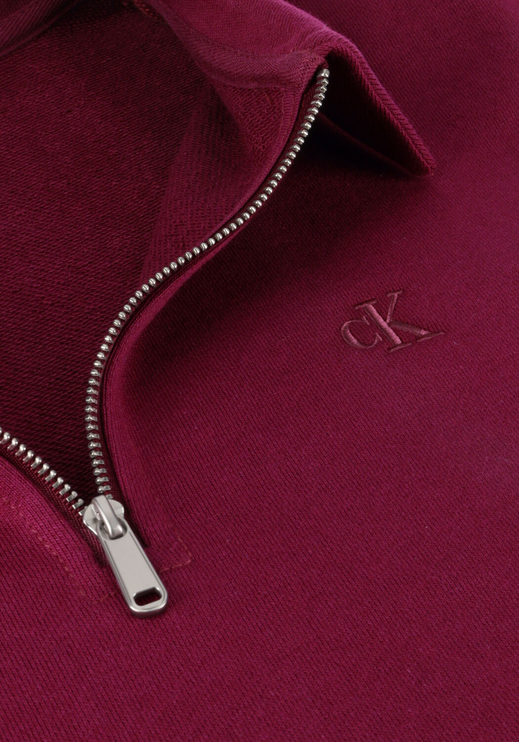 Bordeaux CALVIN KLEIN Truien/vesten LS ARCHIVE TERRY 1/4 ZIP POLO SW - large