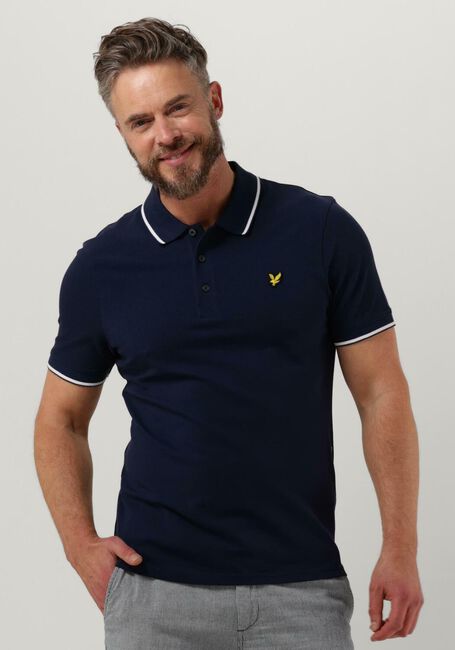 LYLE & SCOTT Polo TIPPED POLO SHIRT Bleu foncé - large