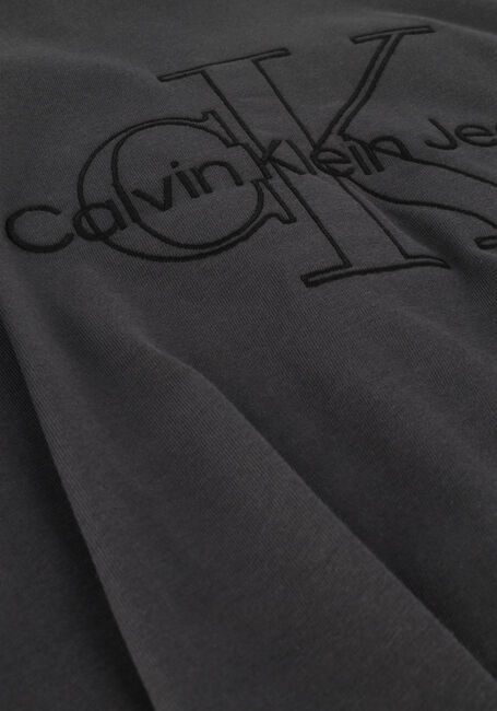 Grijze CALVIN KLEIN T-shirt MONOLOGO WASHED TEE - large