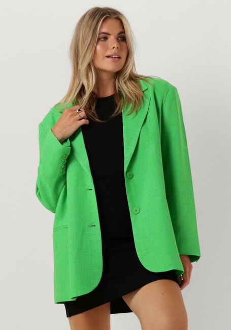 Groene ALIX THE LABEL Blazer LADIES WOVEN BOUCLE OVERSIZED BLAZER - large