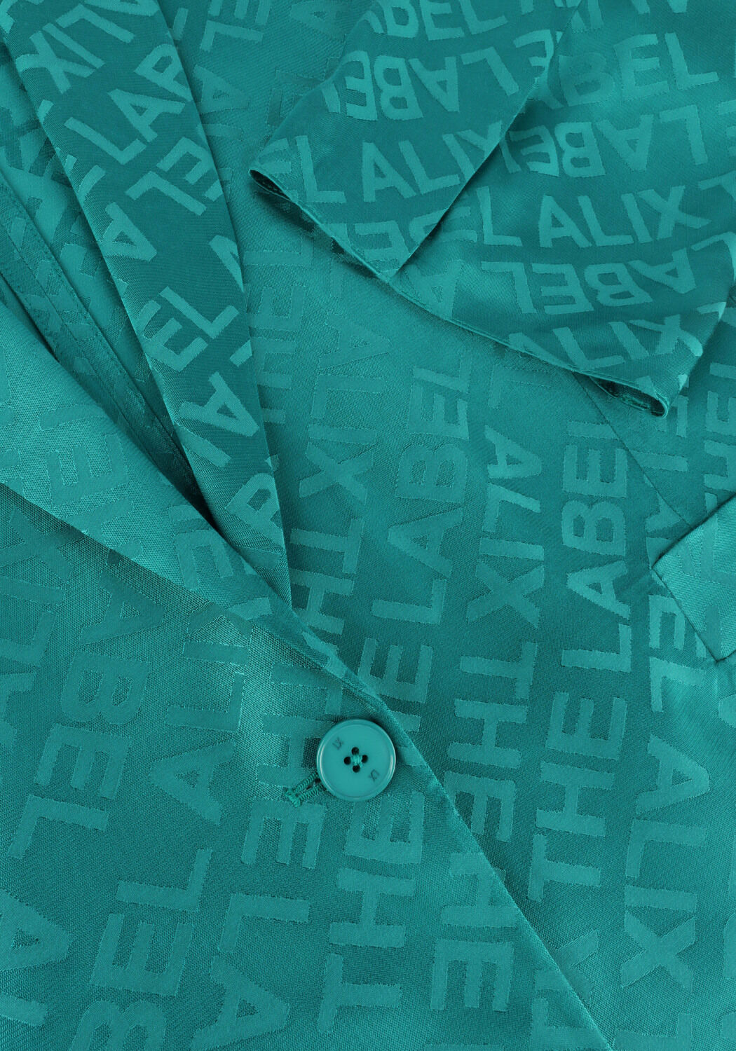 Groene ALIX THE LABEL Blazer LADIES WOVEN OVERSIZED BLAZER TEXT - large