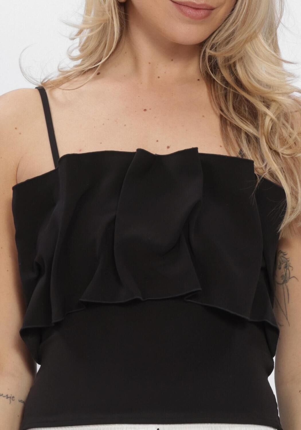 SELECTED WOMEN Haut SLFVINELLE PLEATED BANDEAU TOP en noir - large
