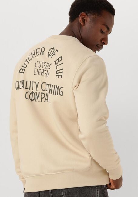 Beige BUTCHER OF BLUE Sweater ARMY FRAT CREW - large