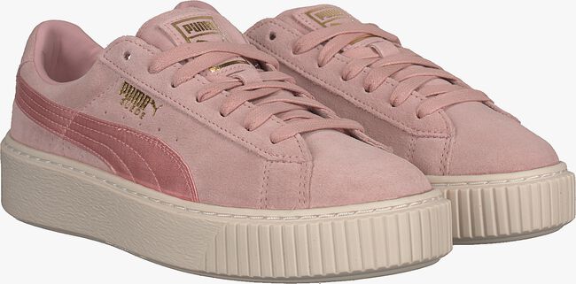 Roze PUMA Sneakers SUEDE PLATFORM MONO SATIN - large