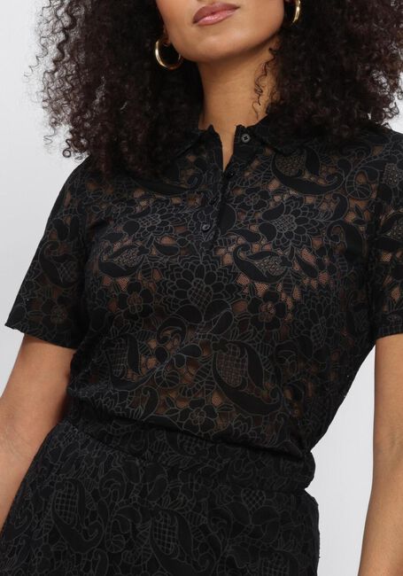 OBJECT Haut OBJBIANCA S/S LO POLO TOP en noir - large