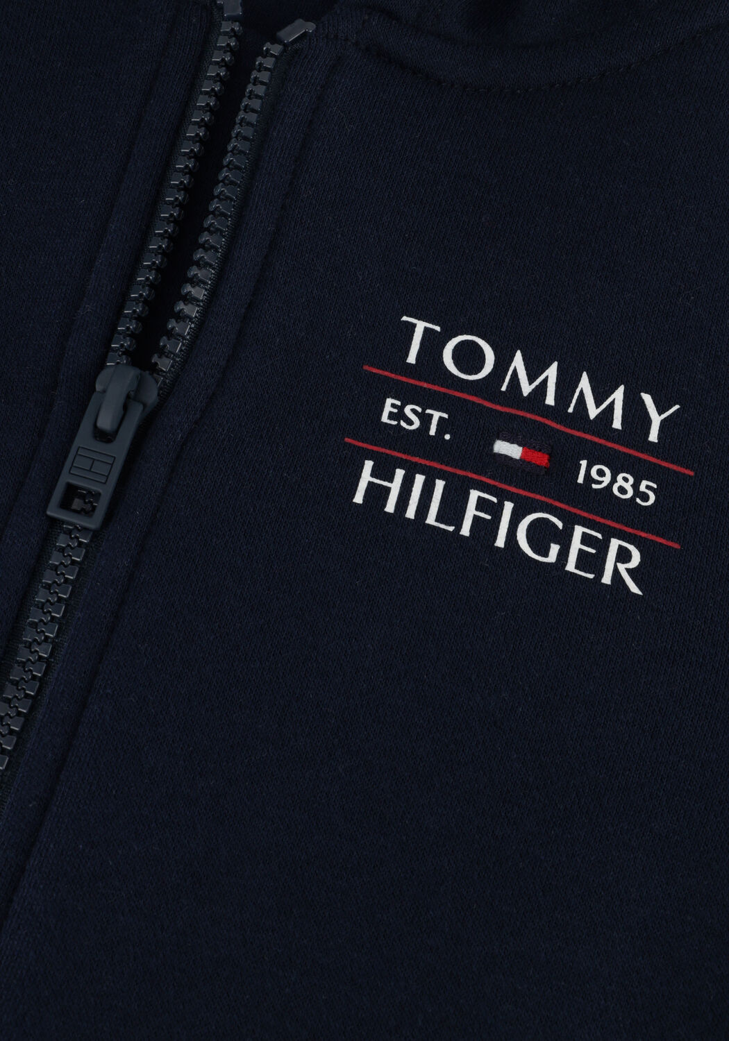 TOMMY HILFIGER Gilet TOMMY FLAG HILFIGER ZIP HOODIE Bleu fonc&eacute; - large