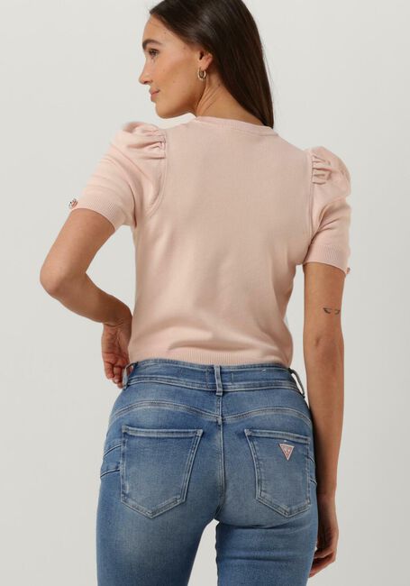 Roze GUESS T-shirt EMMA RN SS SWTR - large