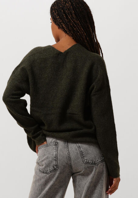 MOS MOSH Pull THORA V-NECK KNIT en vert - large
