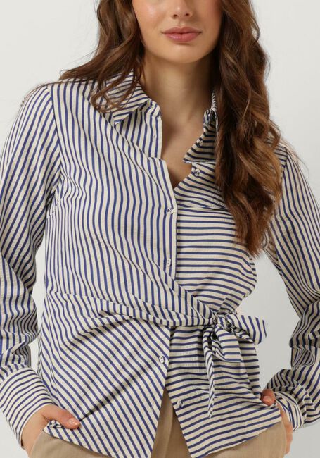 Y.A.S. YASSTA LS TIE SHIRT S. Blouses en bleu - large