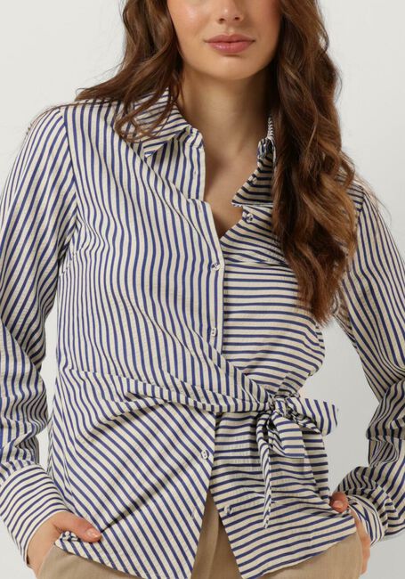 Blauw/wit gestreepte Y.A.S. Blouse YASSTA LS TIE SHIRT S. - large