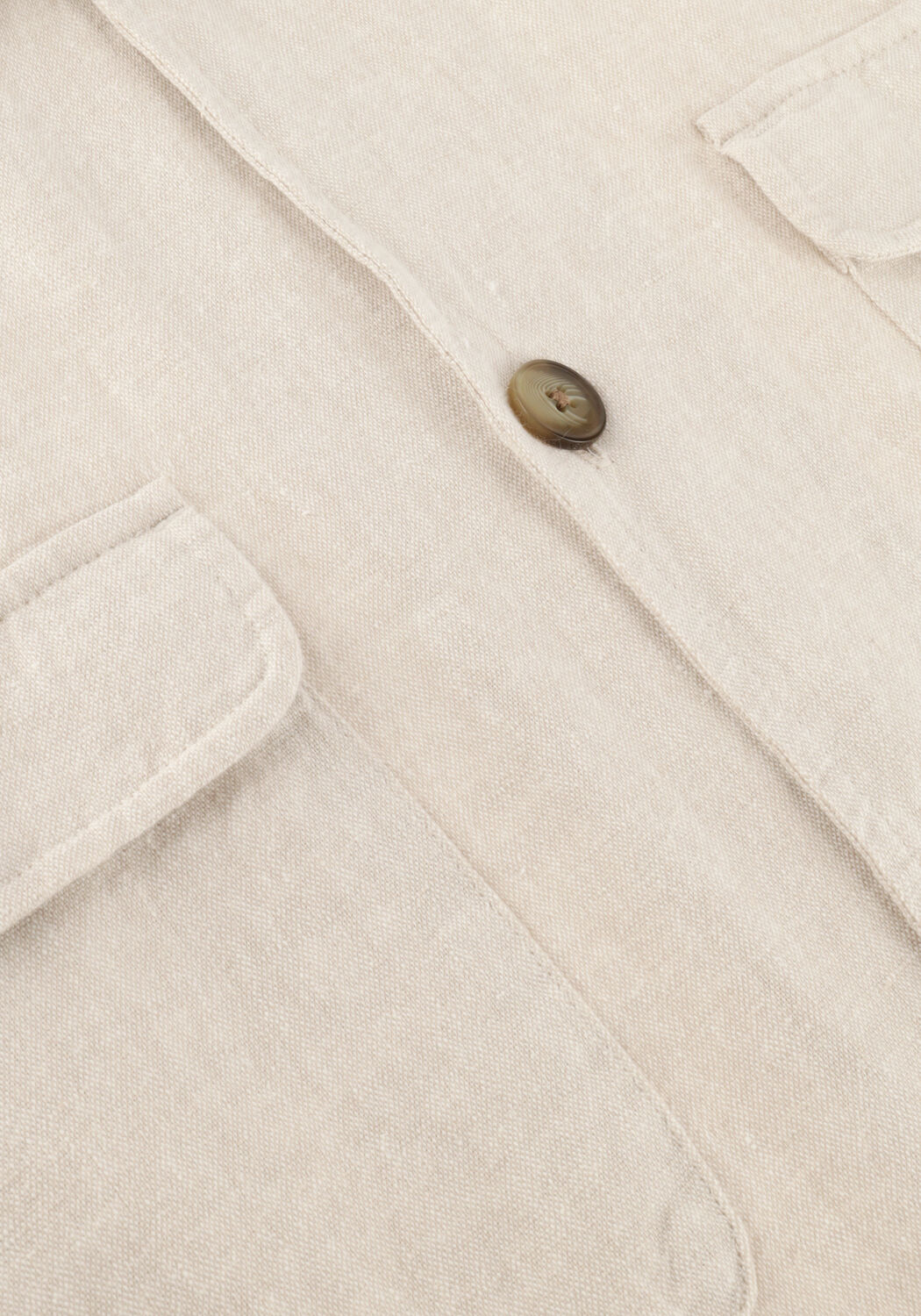 Beige SELECTED MEN  SLH-LEROY LINEN BLEND OVERSHIRT LS NOOS - large