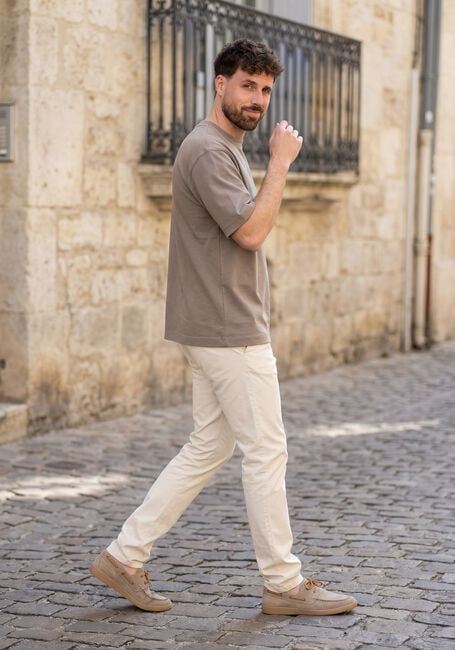 PROFUOMO T-shirt T-SHIRT CREW NECK HEAVY COTTON en beige - large