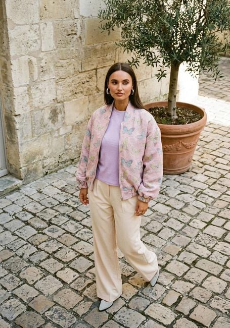 STUDIO AMAYA Pantalon large JASMIN en beige - large