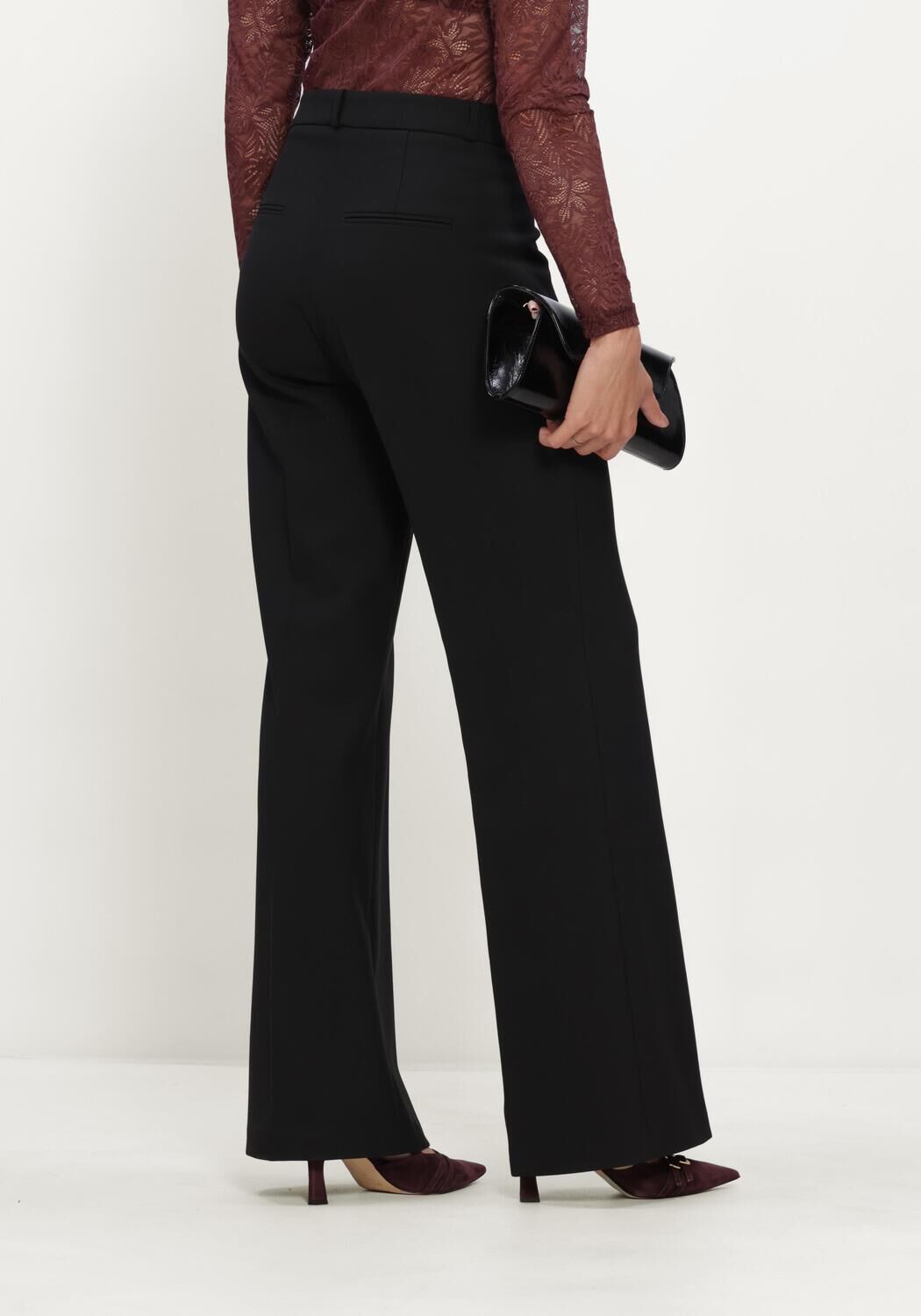 CAMBIO FAMOUS WOOL SUBSTITUTE DOUBLE Pantalons en noir - large