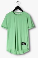 CALVIN KLEIN T-shirt BADGE TURN UP SLEEVE en vert