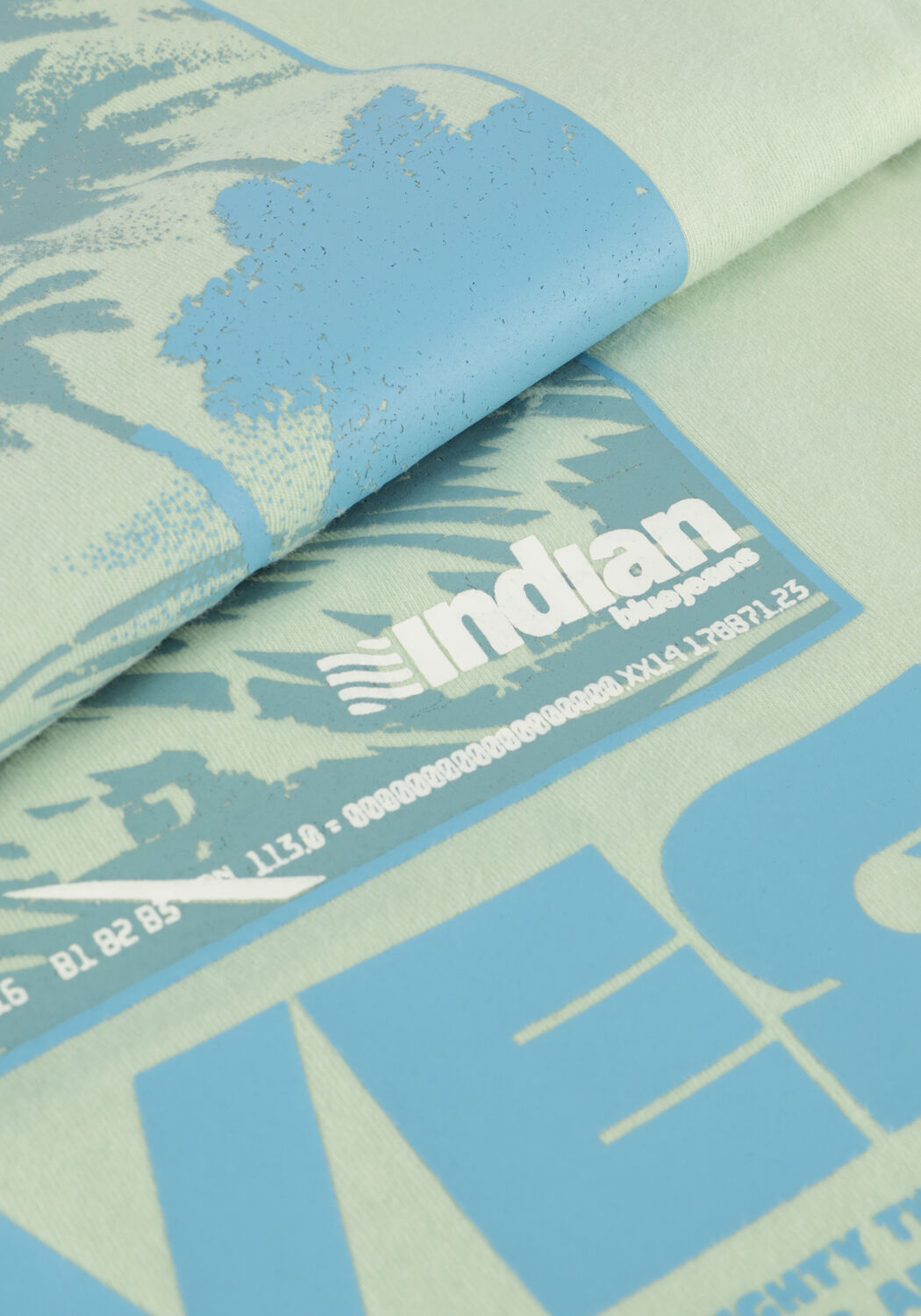 INDIAN BLUE JEANS T-shirt T-SHIRT BACKPRINT WAVE Menthe - large