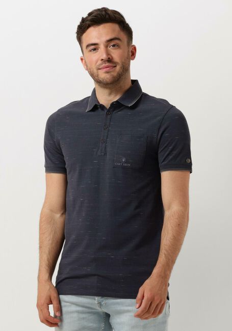 CAST IRON Polo SHORT SLEEVE POLO INJECTED COTTON PIQUE Bleu foncé - large