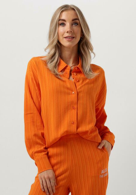 ALIX THE LABEL LADIES WOVEN KRINKLE BLOUSE Blouses en orange - large