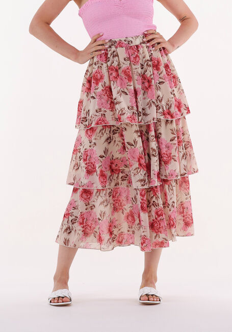 NA-KD Jupe midi MIDI FRILLED SKIRT en rose - large