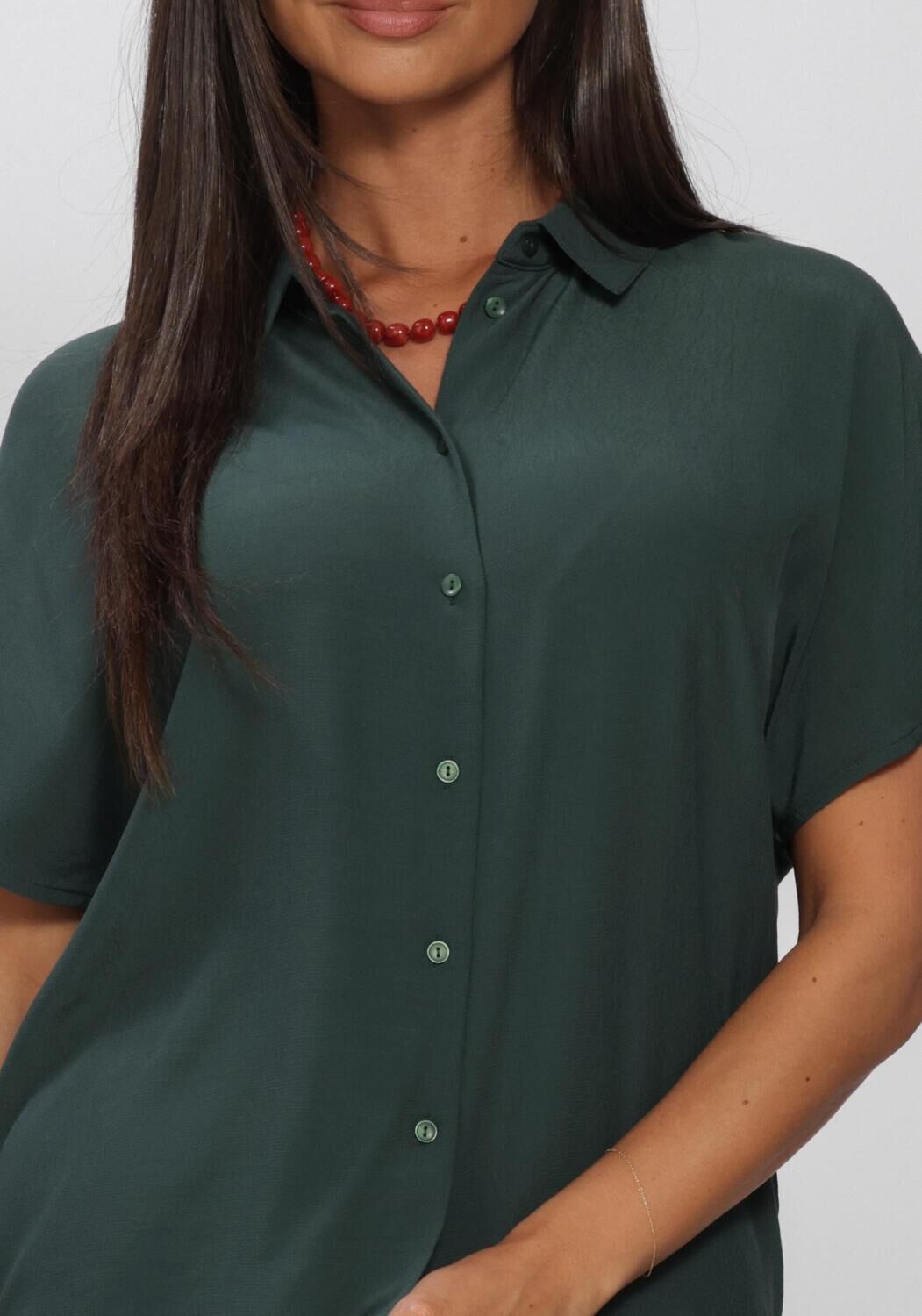 Donkergroene BY-BAR  BARLEY VISCOSE BLOUSE - large