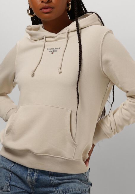 TOMMY JEANS Pull TJW ESSENTIAL LOGO 2 HOODIE en beige - large