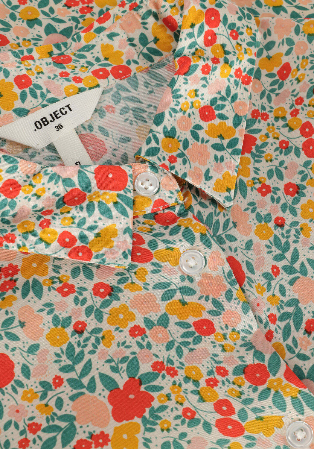 OBJECT Robe midi JABIN L/S SHIRT DRESS 126 Sable - large