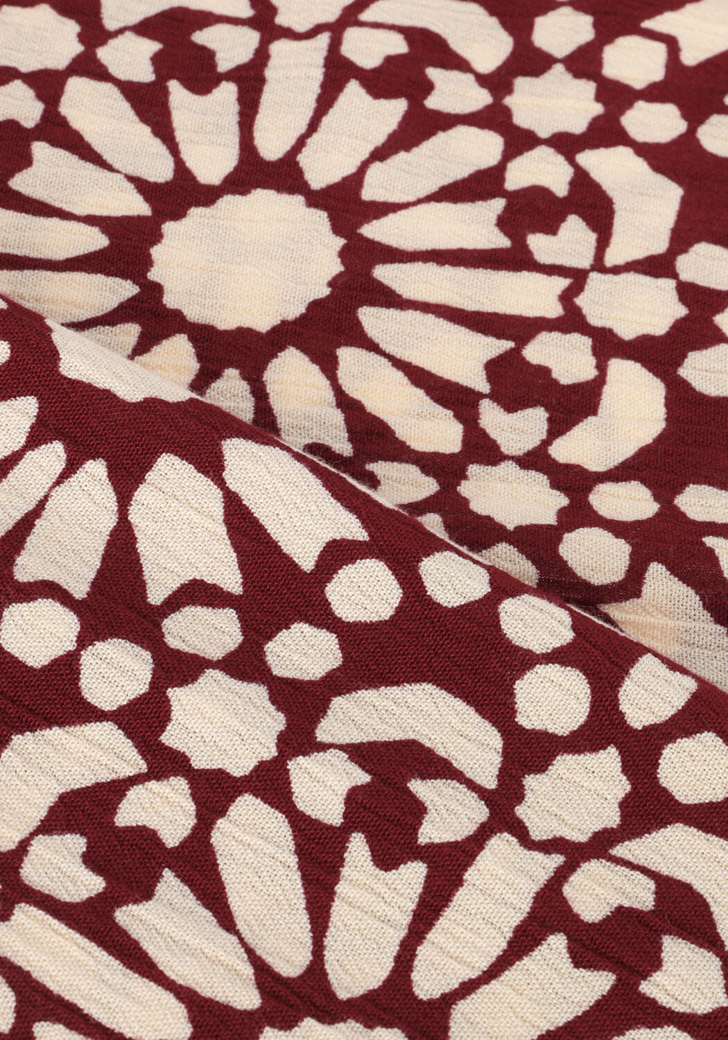 Bordeaux BY-BAR Wijde broek WANDA SUNFLOWER PANTS - large