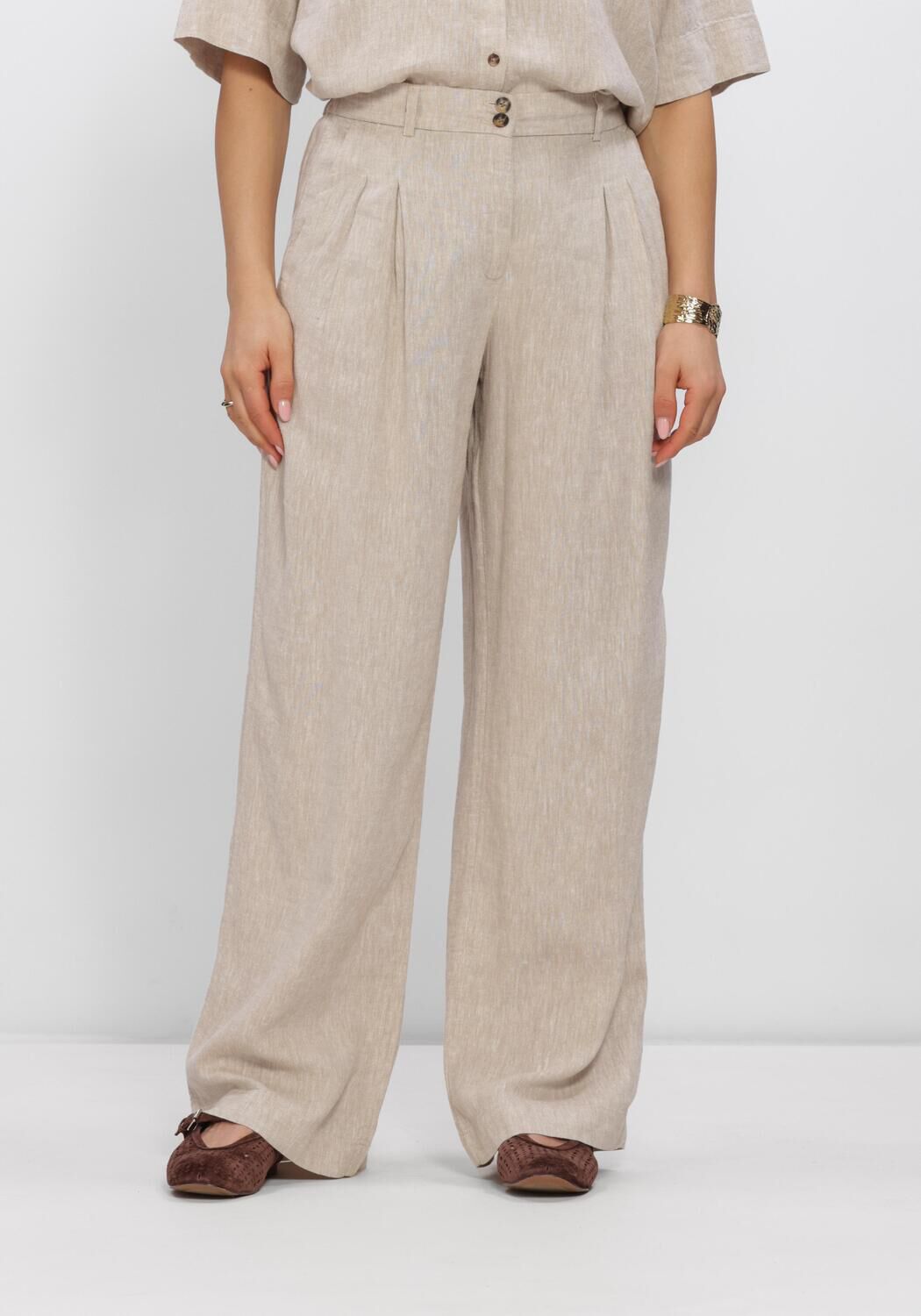 MSCH COPENHAGEN MSCHVIANA GINIA PLEAT PANTS Pantalons Sable - large