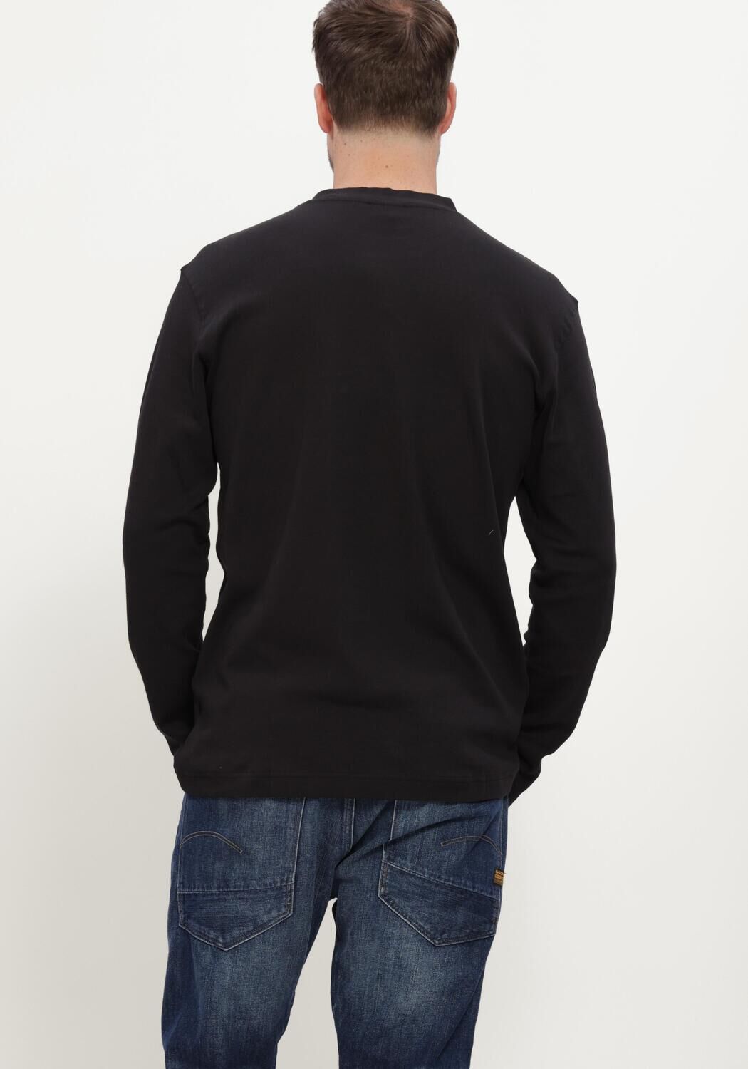 G-STAR RAW Chandail TRUE REGULAR R T L\S en noir - large