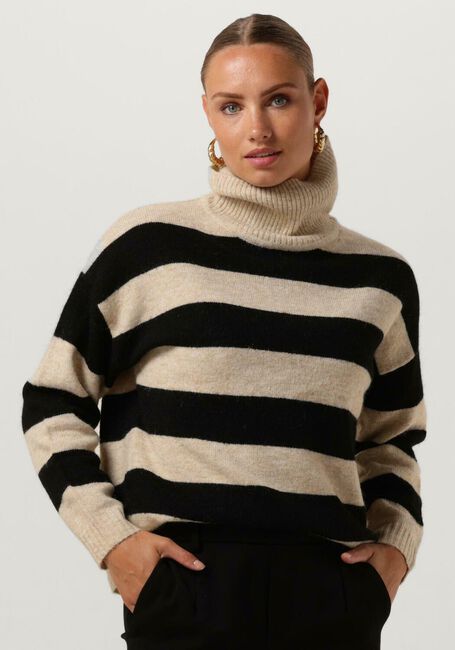 OBJECT Col roulé OBJMINNA L/S ROLLNECK KNIT PULLOVER NOOS en beige - large