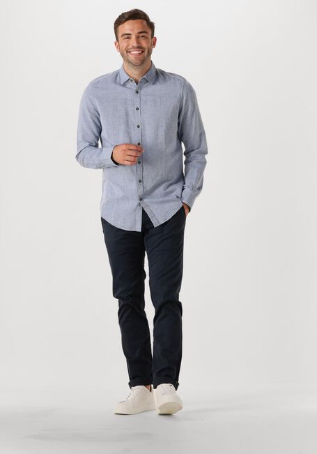 PME LEGEND Chemise décontracté LONG SLEEVE SHIRT CTN/LINEN Bleu clair - large