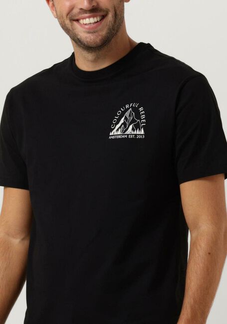 COLOURFUL REBEL T-shirt MOUNTAIN BASIC TEE en noir - large