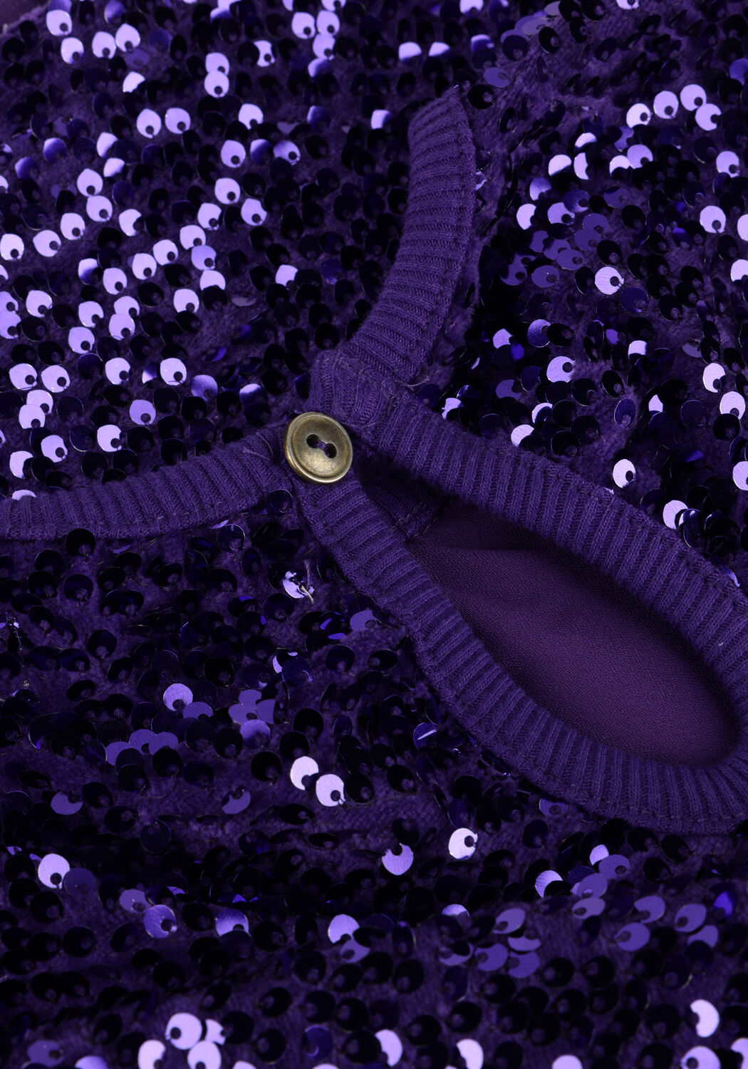 YOUR WISHES Mini robe SEQUIN MESH DRESS en violet - large