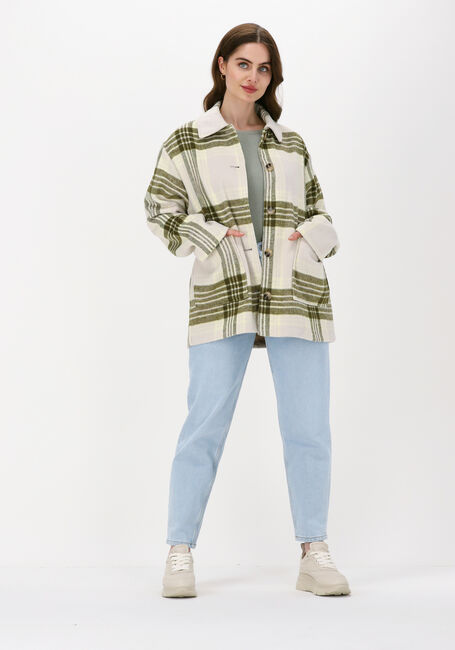 SELECTED WOMEN Jack NIKITA CHECK SHIRT JACKET en beige - large