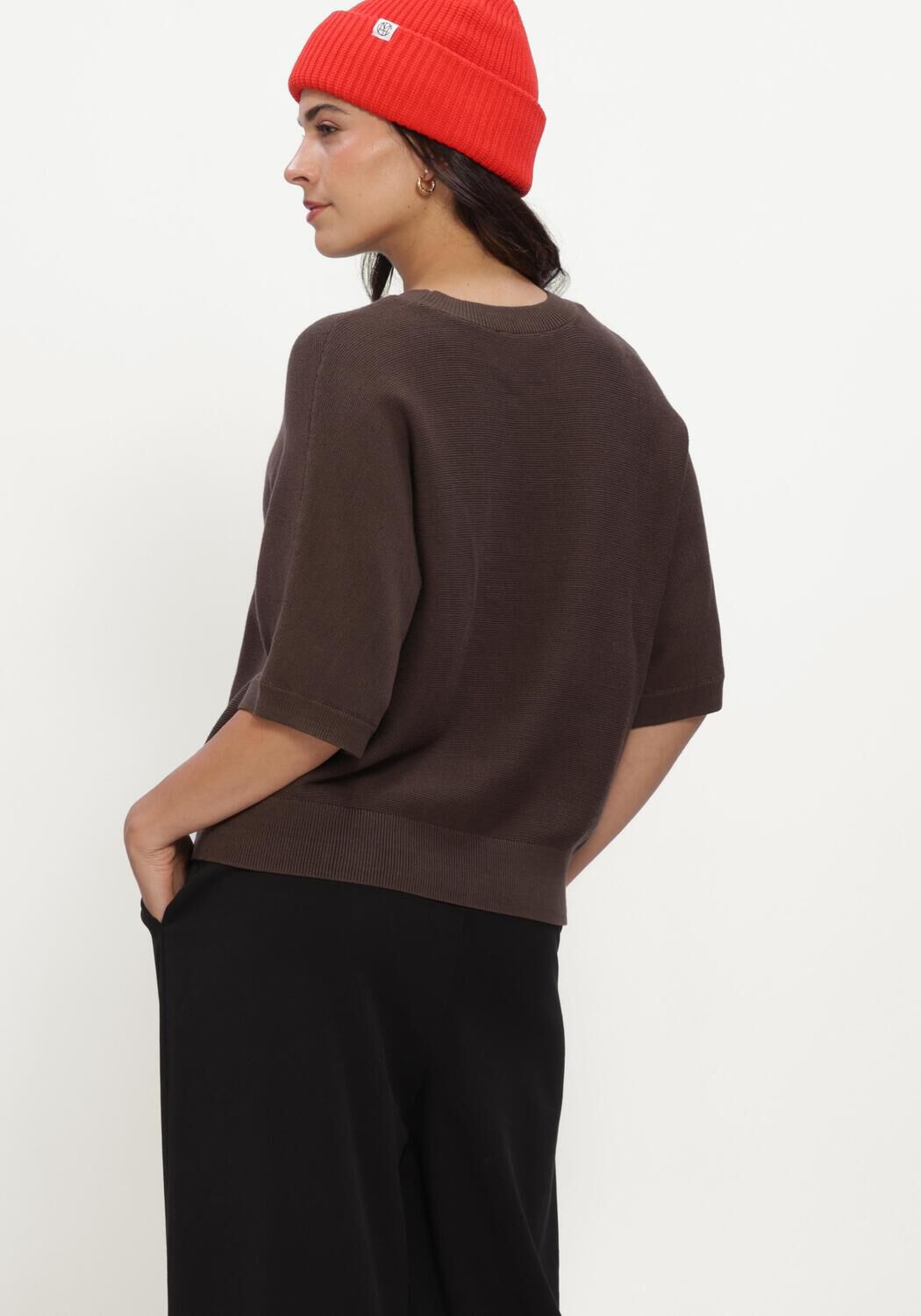 Bruine MSCH COPENHAGEN Trui MSCHTHAMIRA 2/4 PULLOVER - large