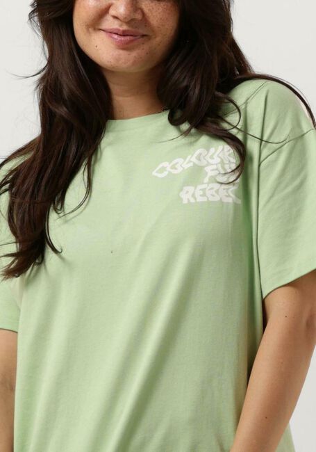 COLOURFUL REBEL T-shirt LOGO WAVE LOOSEFIT TEE Menthe - large