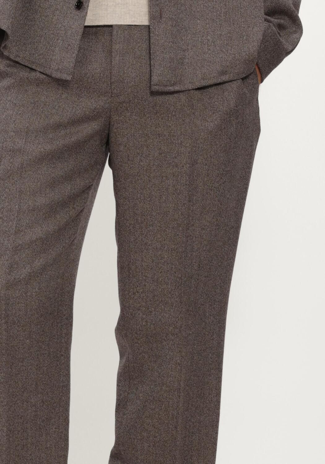 Bruine PROFUOMO Pantalon TROUSER MOULINE - large
