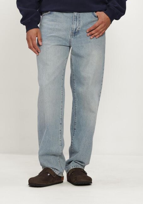 Lichtblauwe WOODBIRD Wide jeans WBLEROY DUST JEANS - large
