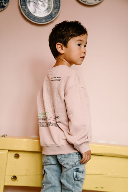 DAILY7 Pull SWEATER OVERSIZED BACKPRINT Rose clair - large